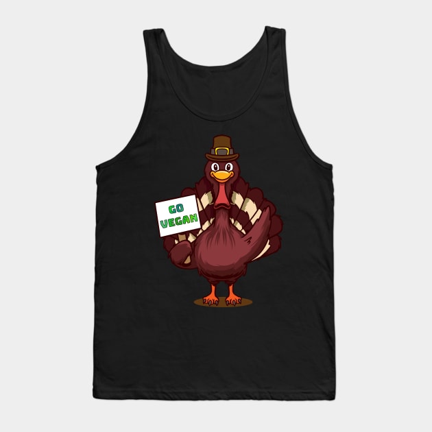 Thanksgiving Go Vegan Tank Top by MGO Design